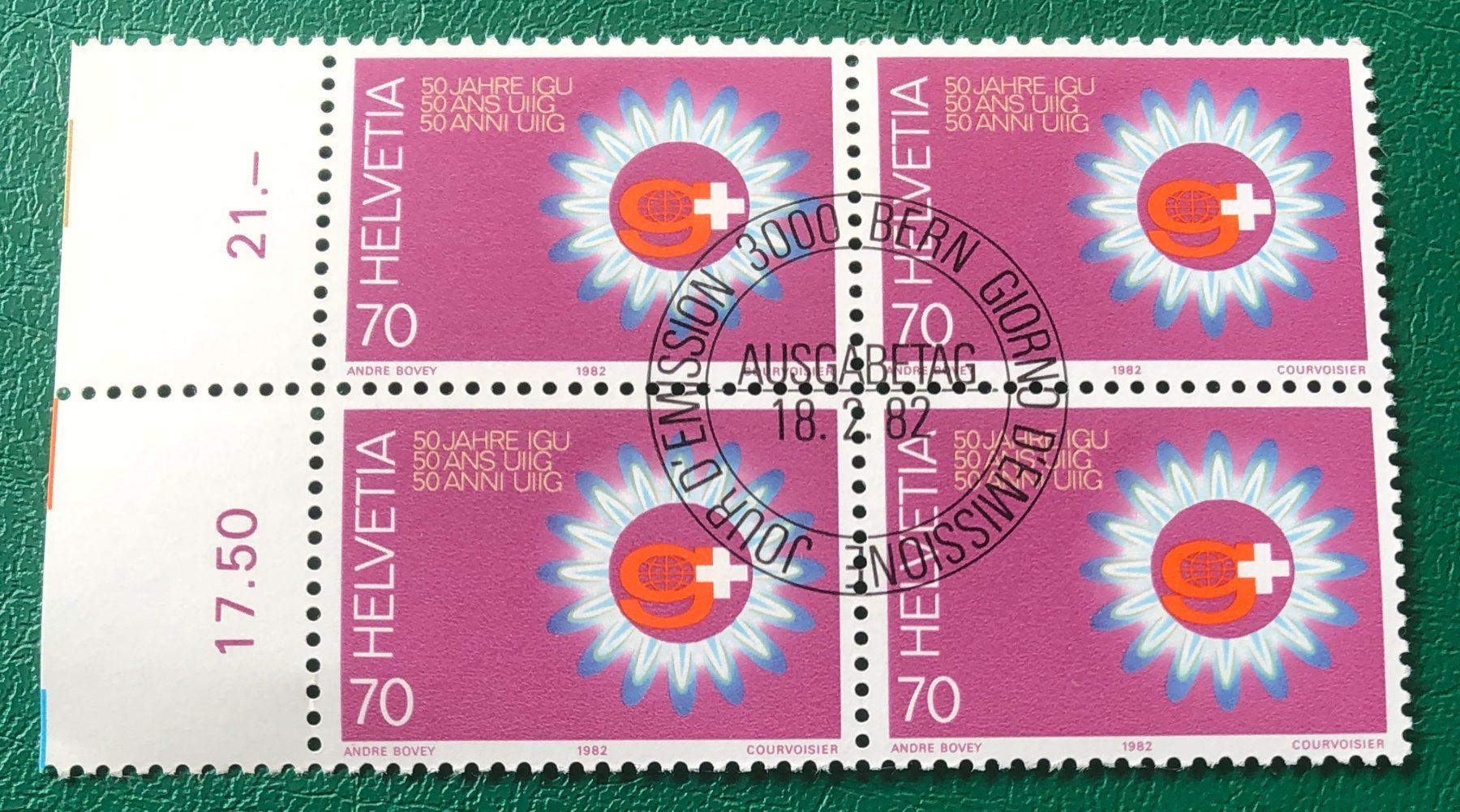 Tutti i francobolli: 4 er Block Nr. 665 mit ETStempel Bern    – Usato da Aarau venduto da Billa007