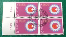 4 er Block Nr. 665 mit ETStempel Bern   
