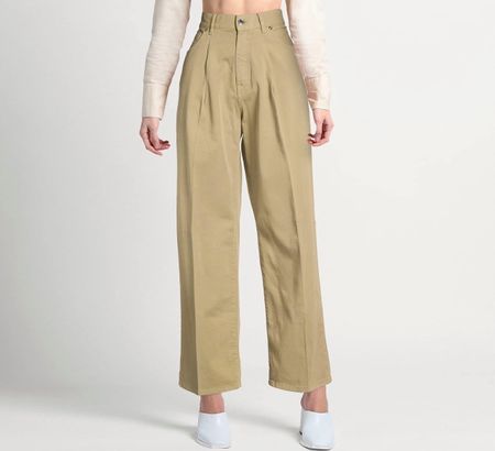 True NY Pleated Trousers Beige Cotton New with Tags