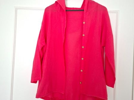 Veste légère à capuche en lin & coton – Made in Italy