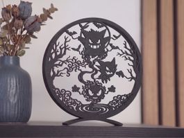 Pokemon Gengar Haunter Gastly Silhouette Art Decor