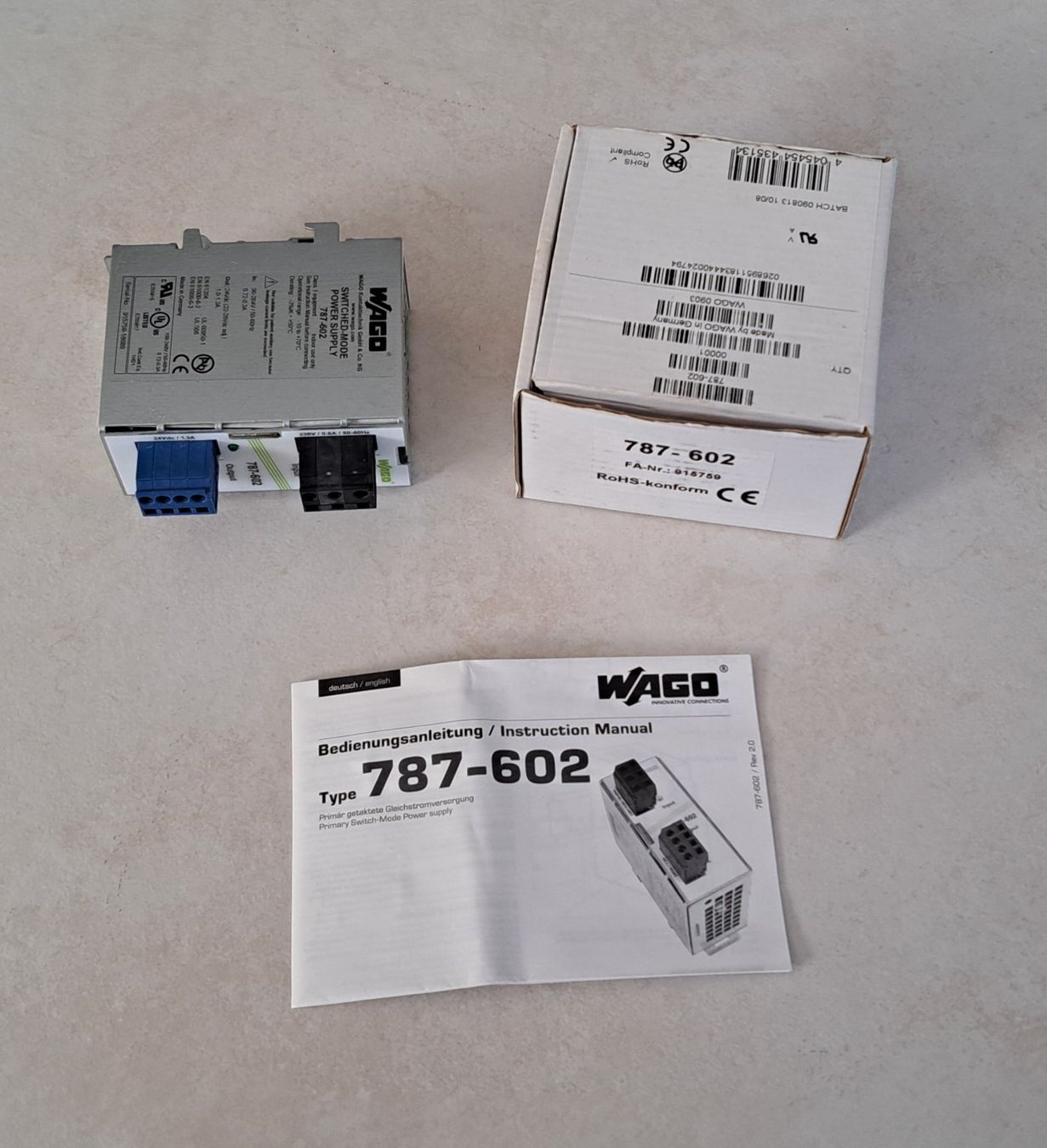 Alimentazione elettrica: ***** Wago 787-602 Netzteil Schaltnetzteil – Nuovo e nell'imballaggio originale da Villaz-St-Pierre venduto da Ubid