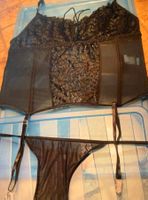 Glamour Corsetto con reggicalze e tanga-Tg M/L-nuovo