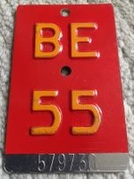 Velonummer BE 55 - NEU - Rarität - Reg.Nr. 579730