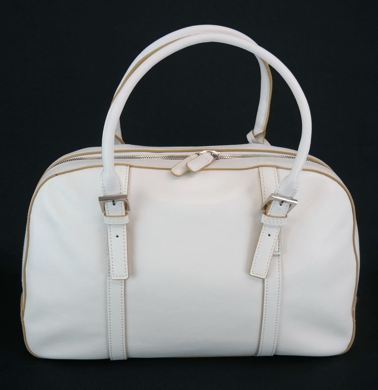 Valigie & Borse: Tasche Ledertasche/Echtes Leder/Laptoptasche/ weiss /NEU – Nuovo e nell'imballaggio originale da Wohlenschwil venduto da ABC-Vintage 5