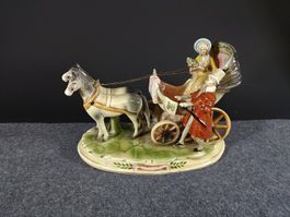Antike Kutsche, Porzellanfigur, handbemalt, TOP! GDR