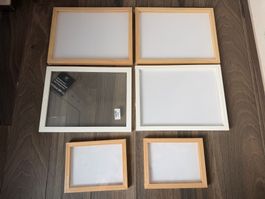 Bilderrahmen Paket 6 Stück - mit Glas