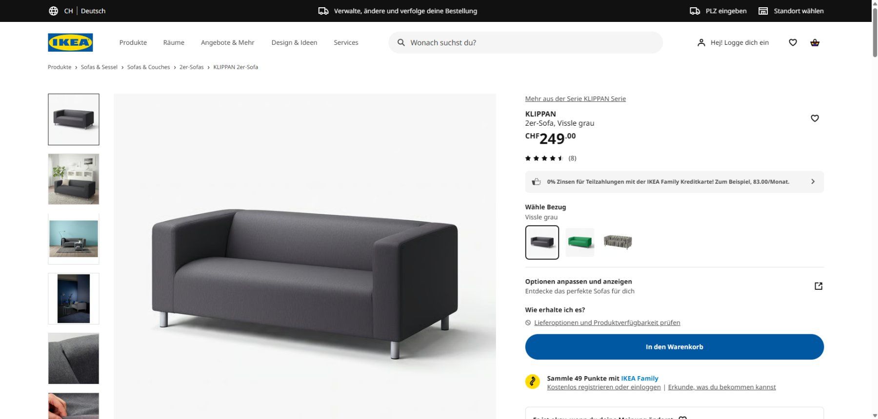 Ikea Sofas: IKEA KLIPPAN 2er Sofa – Gebraucht aus liebefeld von tor_nn2l 3