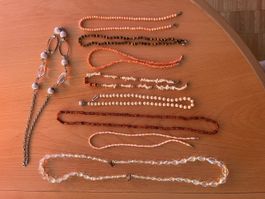 Modeschmuck Halsketten Set 9 Stück gebraucht guter Zustand