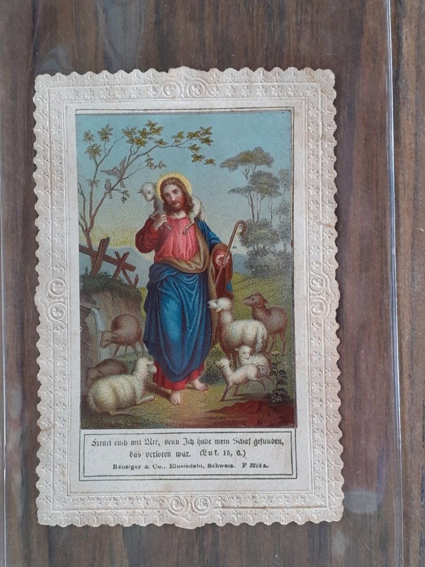 Incisioni: Andachtsbild Spitzenbild Einsiedeln/Benziger antik – Usato da Mörschwil venduto da lindaswunderkiste 1