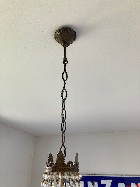 Lampadari & plafoniere: Antiker Leuchter mit Echtglas Gehänge – Usato da Meilen venduto da alb_vl72 2