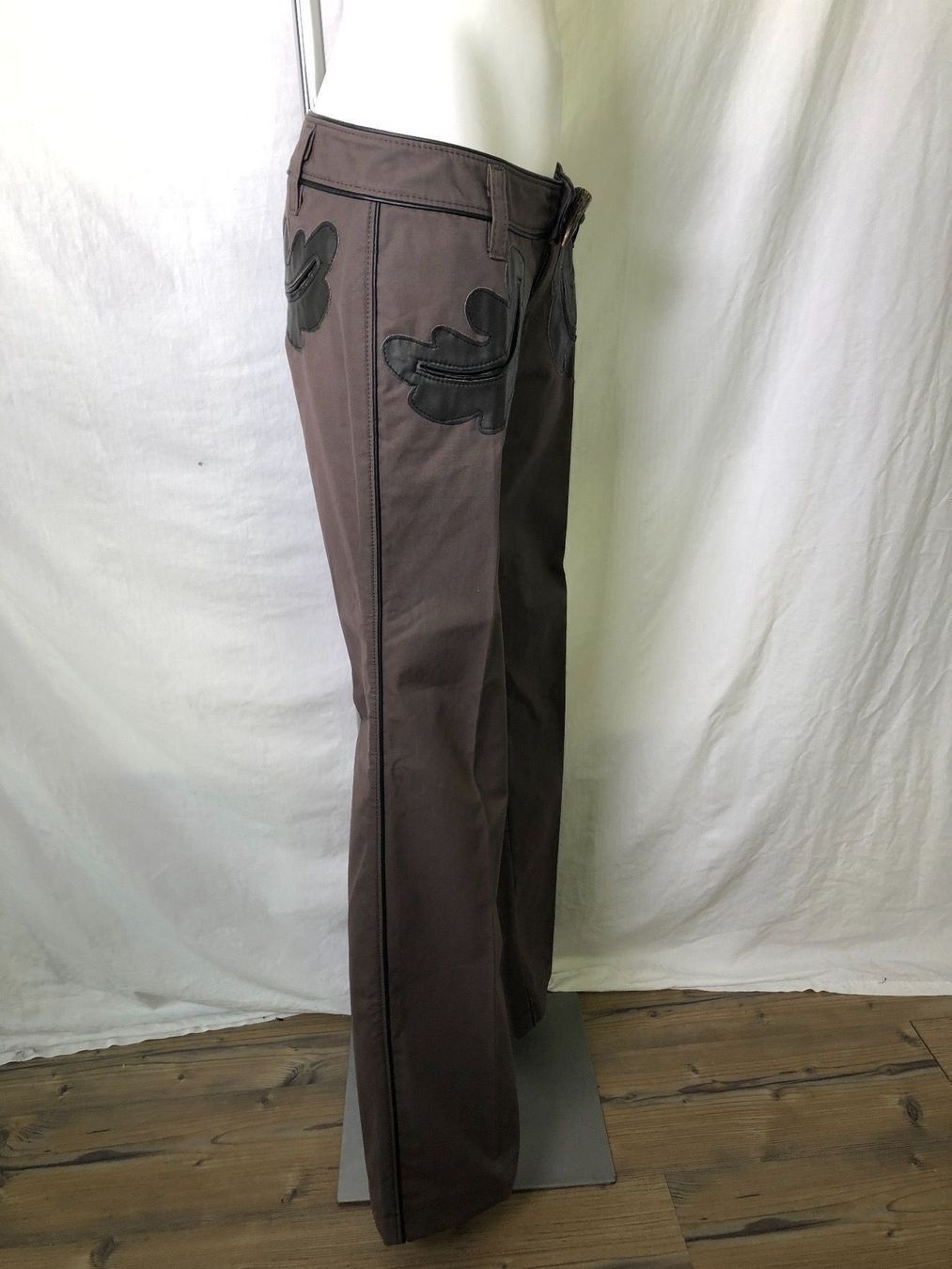 Dsquared2 Pantaloni: Dsquared2 Braune Hose mit Leder 36 neu – Nuovo (secondo la descrizione) da Coppet venduto da Vanessamode 2