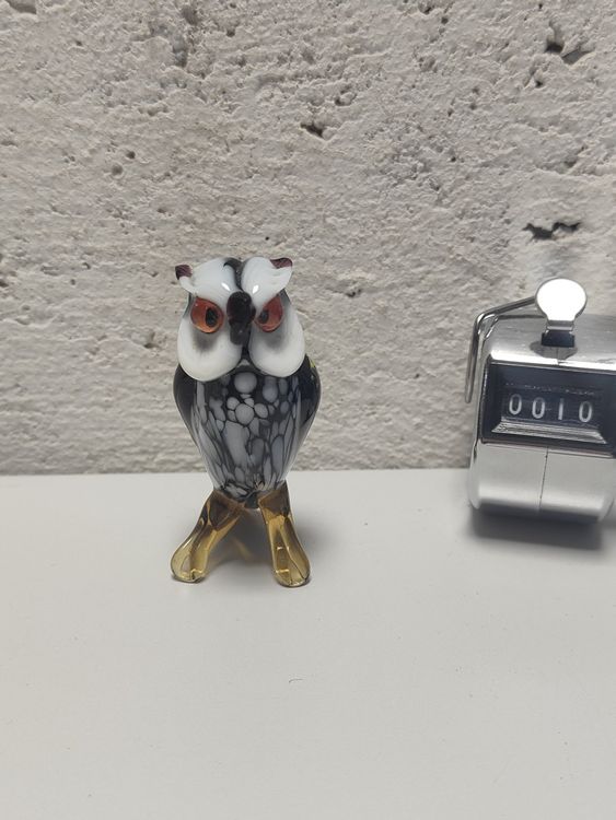 Eulen-Deko Aus Harz & Stein – 6 Cm Blaue Tierfigur Für Garten, Büro & Geschenk
