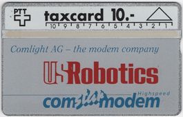 10 CHF Comlight AG / USRobotics - seltene Kunden Taxcard
