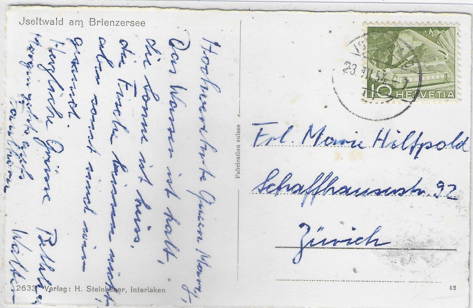 Cartoline postali: Iseltwald am Brienzerwald – Usato da Ettingen venduto da Kartenplanet 1