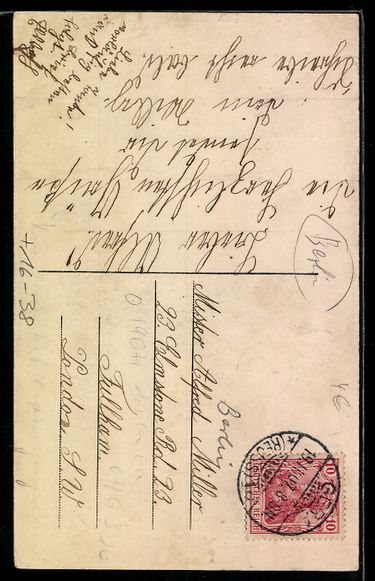 Cartoline postali: Grusskarten-AK Berlin, Paar mit Zeitung  – Usato da Berlin venduto da bartko-reher 1