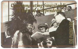 Telefonkarte Swaziland SWA-07 30 Jahre Unabhängigkeit