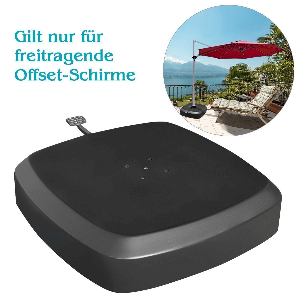 Sonstiges: Sonnenschirmständer mit Rollen befüllbar – Neu und originalverpackt aus Bottighofen von zaap 6