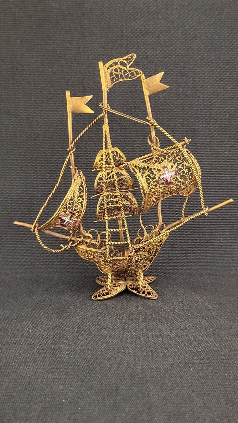 Statuette: Filigranes Segel-Schiff – Usato da Basel venduto da spinne02
