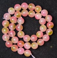 1 Strang echte japanische Kirschblüten-Jade Perlen 10 mm