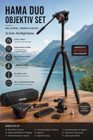 Kamera-Videostativ mit Fluidkopf & Kugelkopf Hama Manfrotto