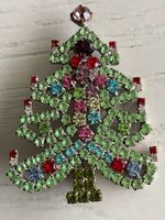 Antike GABLONZER Christbaum Brosche