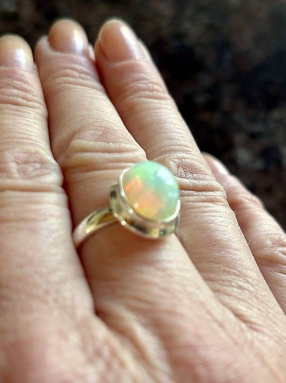 Anelli: Bague argent 925 opale d’Ethiopie T.55 – Nuovo (secondo la descrizione) da Perroy venduto da barballalla