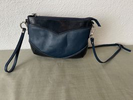 07 14 Leather Shoulder Bag, Blue, Besuchen › New Without Tag