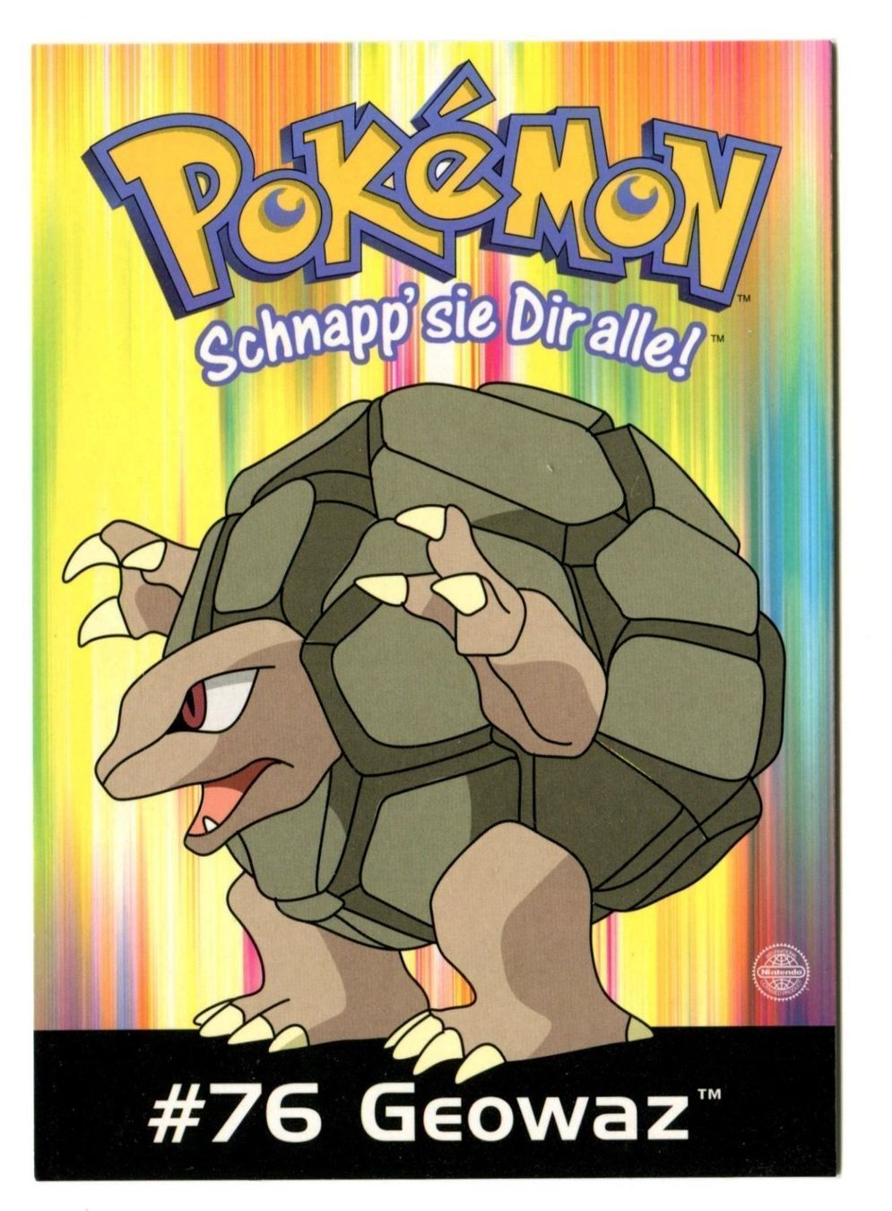 Pokémon Carte collezionabili: Pokémon Postkarte Geowaz Artwork – Usato da Dornach venduto da Deco89
