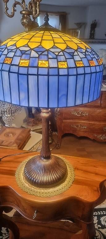 Lampade: Tiffany Lampe in Königlichem Blau – Nuovo (secondo la descrizione) da Kaufdorf venduto da Nati-Nati 3