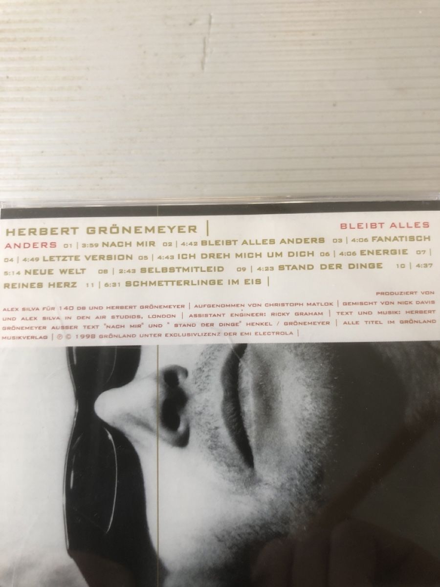 CD: Herbert Grönemeyer Bleibt Alles Anders CD – Usato da Flaach venduto da rubo7 1