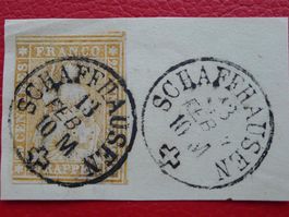 Strubel: 25G (25B4) von SCHAFFHAUSEN, schönes Briefstück.