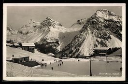 AK Inner-Arosa, Gisfeld mit Bergpanorama
