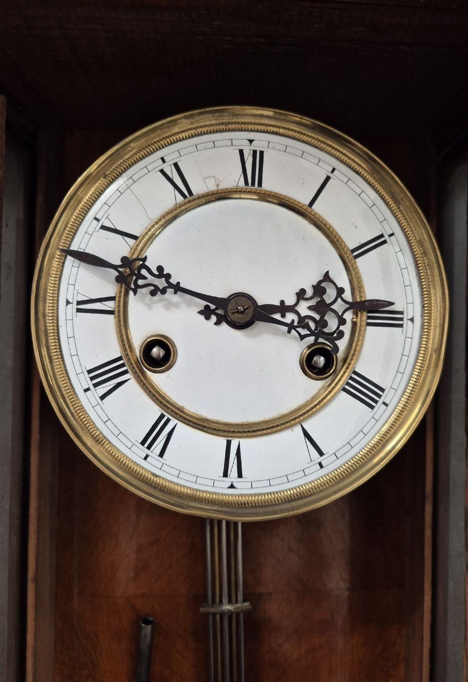 Stand- & Wanduhren: Antike Wanduhr aus Holz mit Pendel – Gebraucht aus Vilters von Fleiflomi 3
