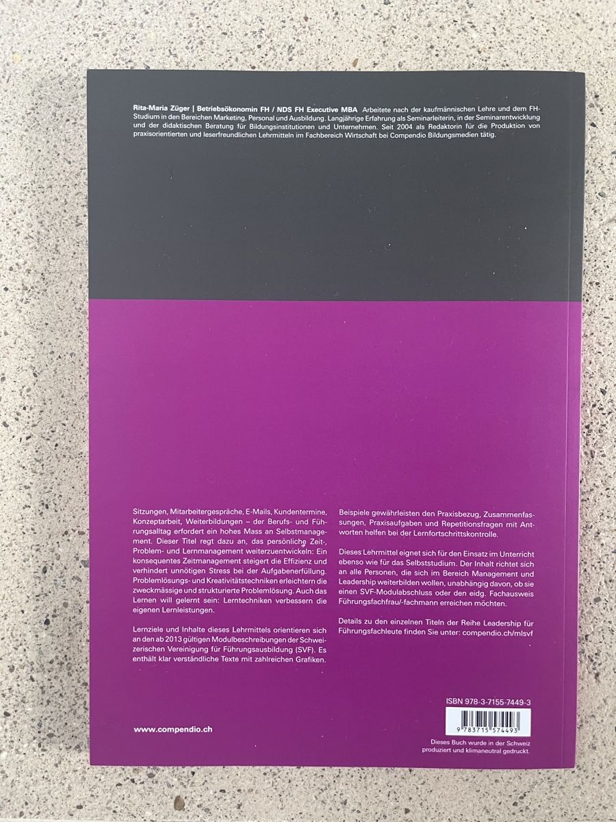 Libri: Selbstmanagement Compendio – Nuovo (secondo la descrizione) da Zürich venduto da Jaskam 1