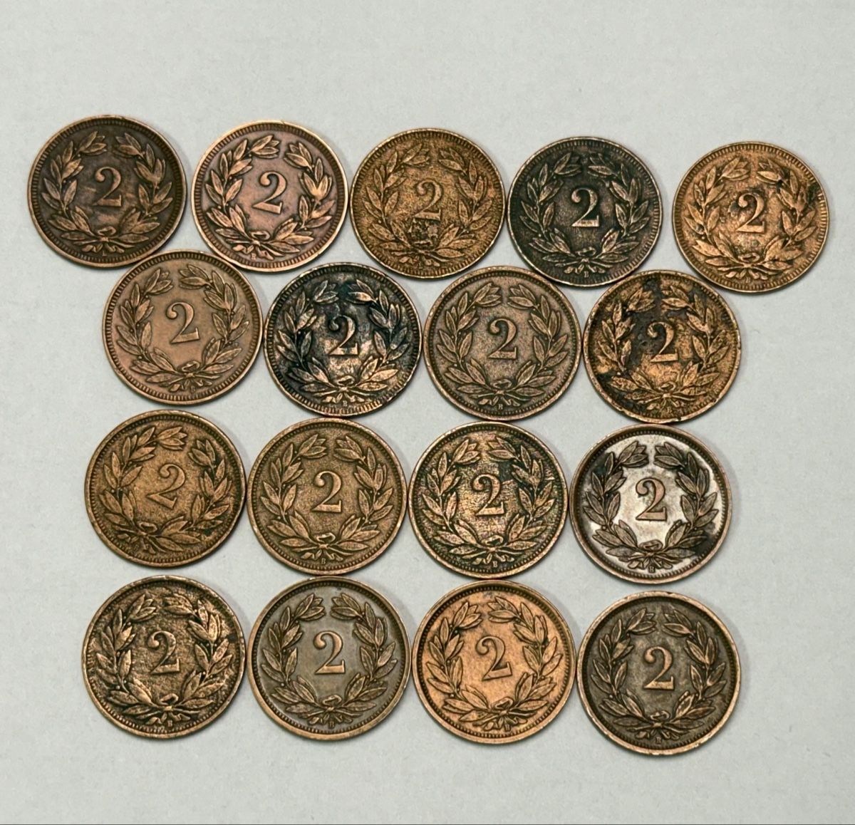 Tutti le monete: Schweiz - Sammlung 2 Rappen 1900 - 1941  – Usato da Zürich venduto da daki81 1
