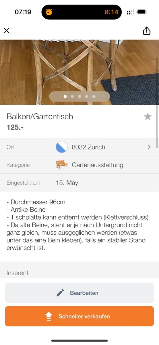 Tavoli: Balkon-/Gartentisch – Usato da Zürich venduto da gi_ner 4