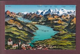 THUN und Umgebung - Vogelschau - 1940 Feldpost