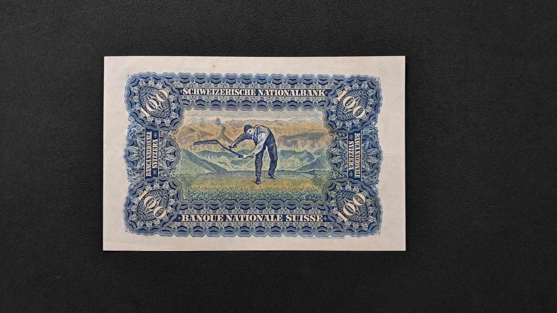 Banconote: Schweiz 100 Franken 1947 aUnc – Usato da Lufingen venduto da E-Auktion 1