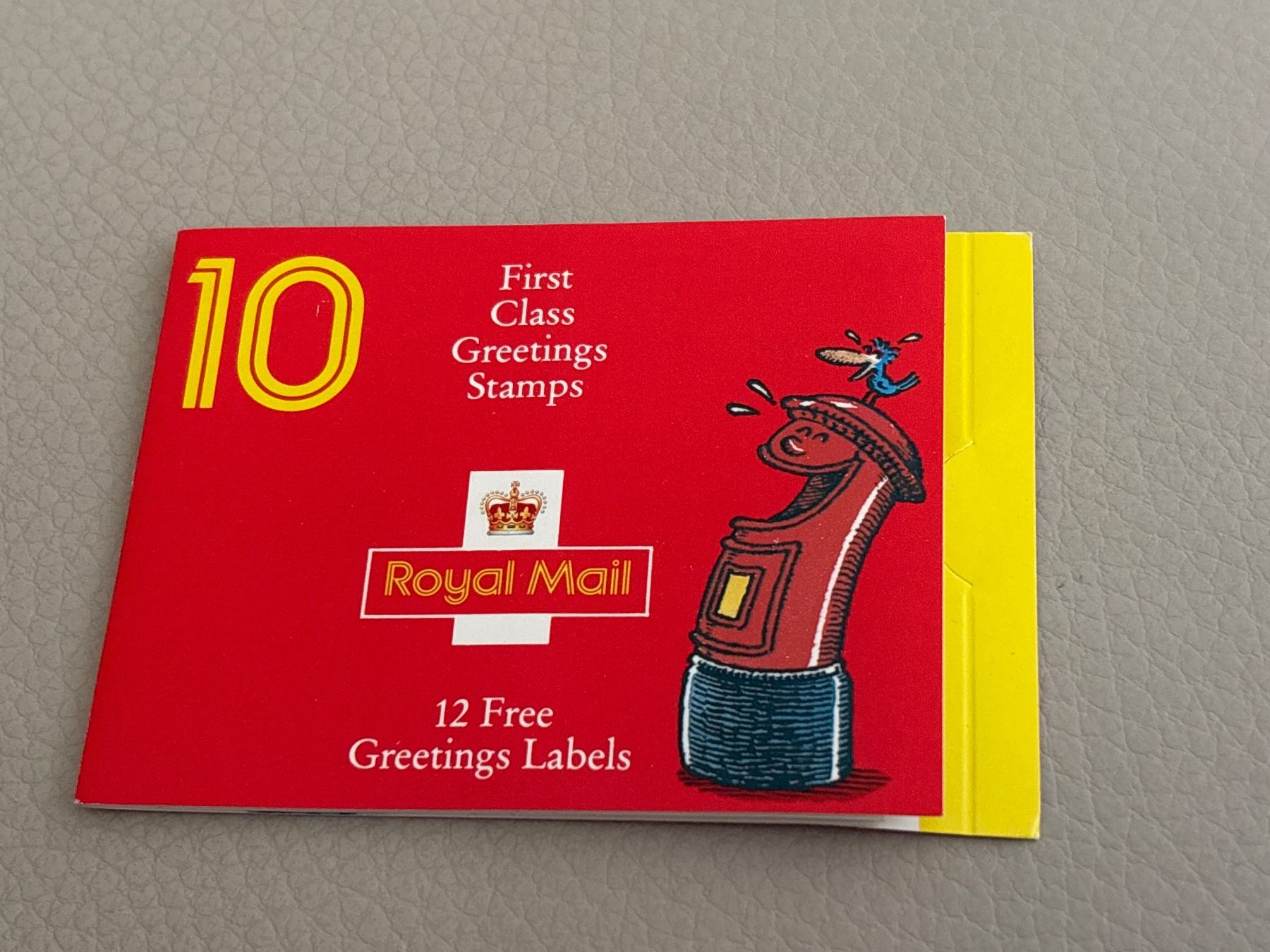 Tutti i francobolli: 10er Pack Briefmarken "First Class Greetings", Royal Stamp – Nuovo e nell'imballaggio originale da Zürich venduto da engebrunau
