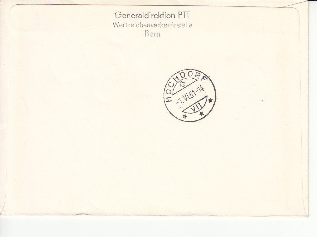 Tutti i francobolli: SBK B51 - B55 FDC d – Usato da Bürglen TG venduto da StampGraf 3