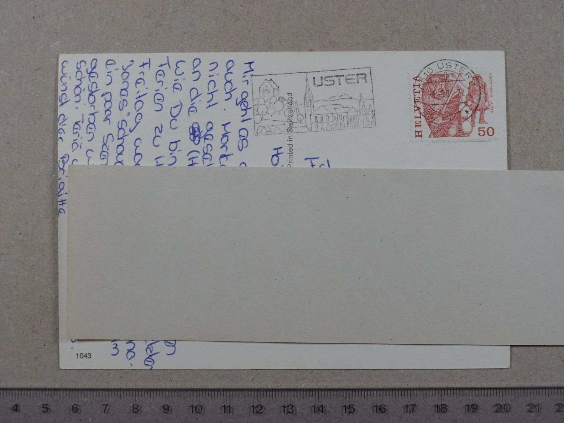 Ansichtskarten: Uster, 1984 – Gebraucht aus Lenzburg von fh1 1