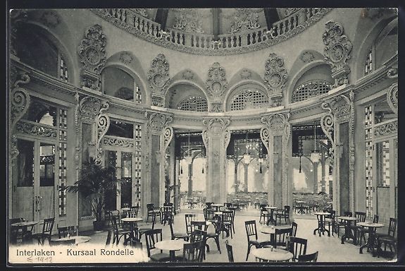 Cartoline postali: AK Interlaken, Kursaal Rondelle – Usato da Berlin venduto da bartko-reher