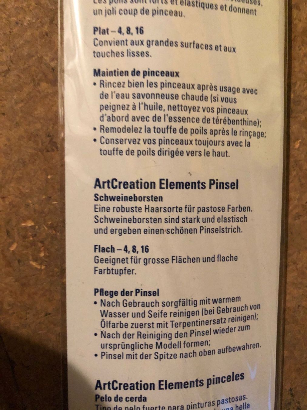 Pennelli: Pinselset flach Schweinsborsten 3 Stk – Nuovo e nell'imballaggio originale da Winterthur venduto da nuggi88
