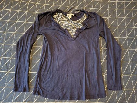 Esprit Umstands Langarmshirt gestreift blau L