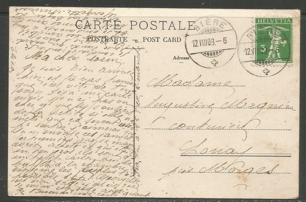 Cartoline postali: Carte P de 1909 ( Bière ) – Usato da La Russille venduto da Nono4 1