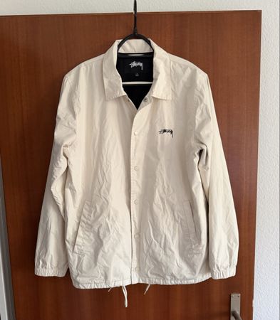 Stussy Cruize Coach Jacke Logo Creme