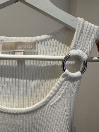 Robe Michael Kors blanc côtelé, XS, parfait pour l'été !