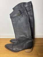 Echte Lederstiefel, schwarz, Grösse 40 - Top Zustand