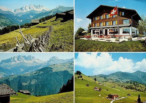 Cartoline postali: SCHIERS Berghaus Mottis Stels – Usato da Jona venduto da philajona